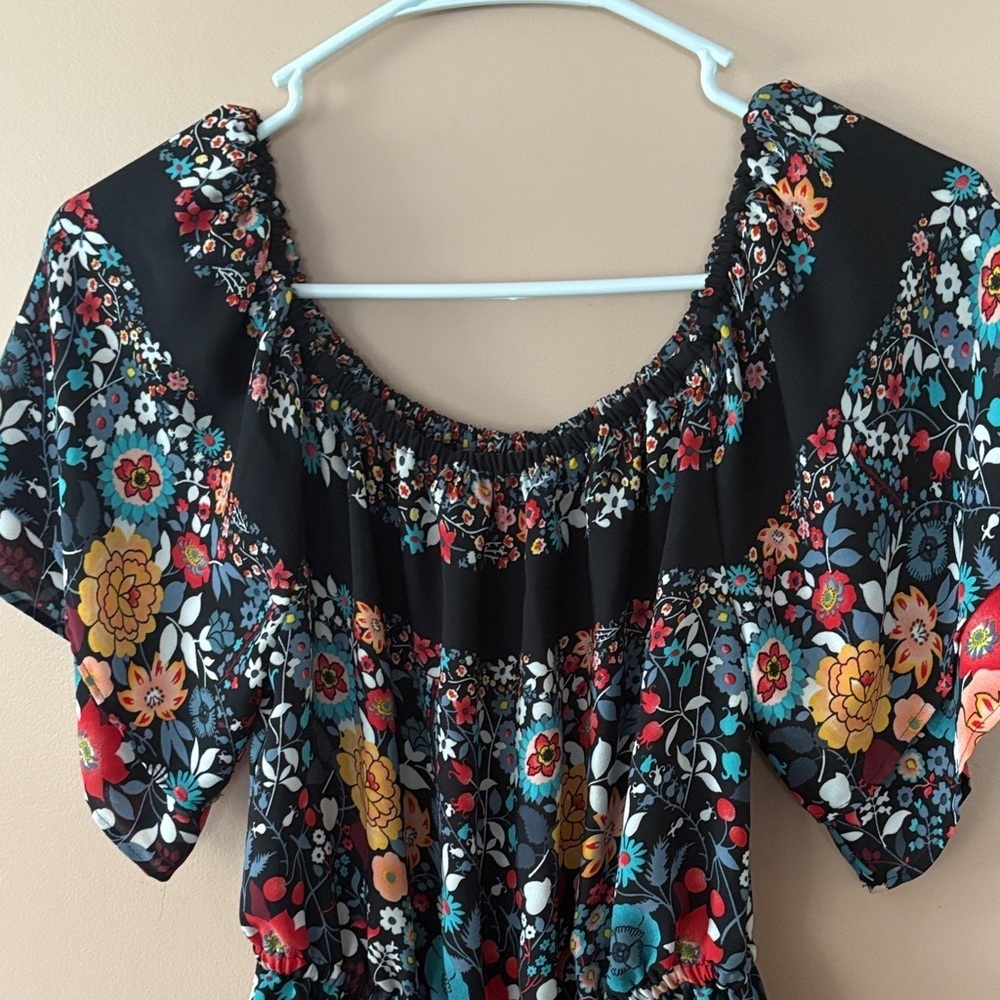 Loft Floral Black Dress - Picture 2 of 4